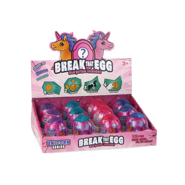 Magic Cracking Unicorn Egg - 4 farver, 6 cm sjov!