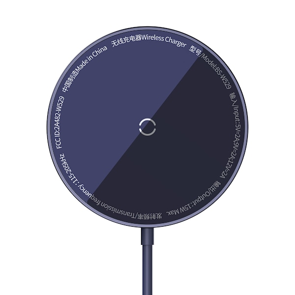 Enkel Mini3 MagSafe Qi 15W magnetisk induktiv laddare lila