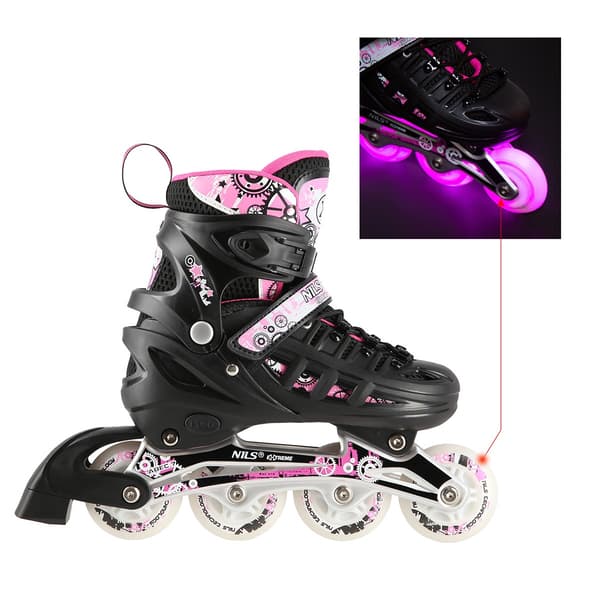 Inline & luistimet, vaaleanpunainen LED, koko M (35-38)