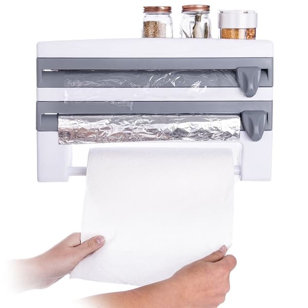 Multifunktionell Dispenser för Folie och Pappershanddukar
