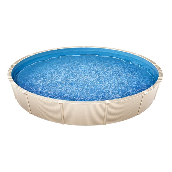 Ovanmarkspoolfoder, 15 fot rund, Unibead, 47 tum