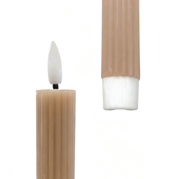 LED-ljus, äkta vax, set om 2, timerfunktion