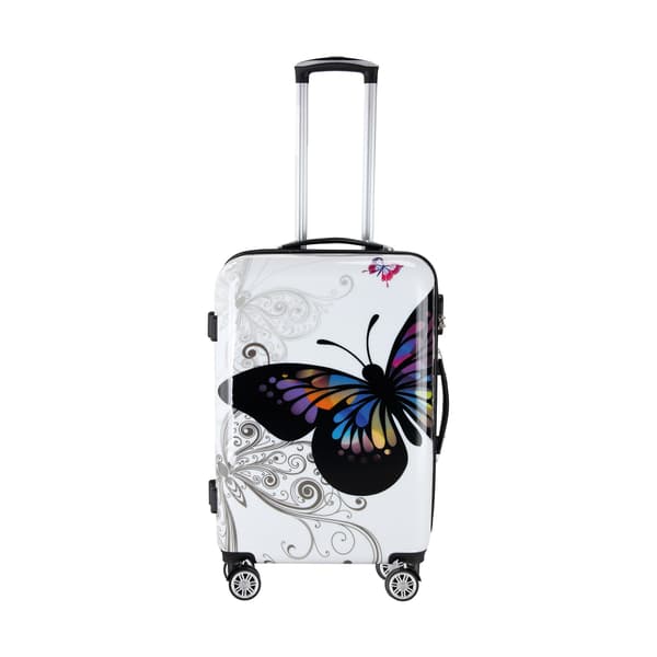 Hård kuffertsæt, 4 dele, 98L til 7L, sommerfugledesign