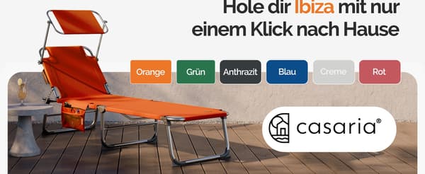Solsäng med justerbart tak, orange, aluminium