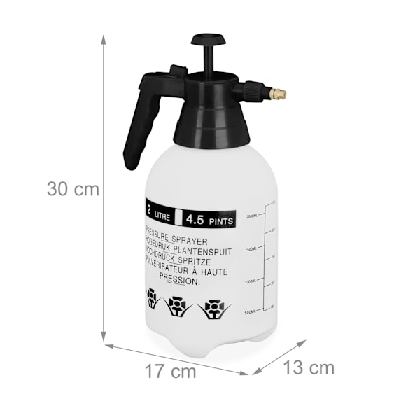 Tryckspruta 2 liter svart