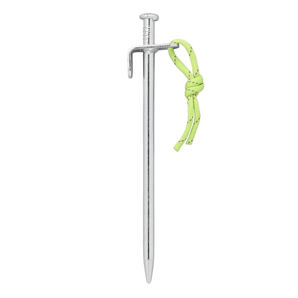 20 cm tältpinnar i galvaniserat stål, L-krok, set om 6