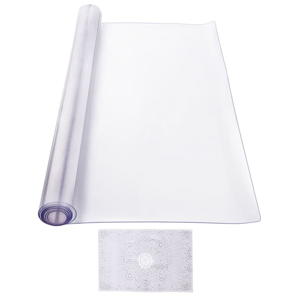Kirkas PVC-pöytäsuojus, 40x80 tuumaa, 2 mm paksu