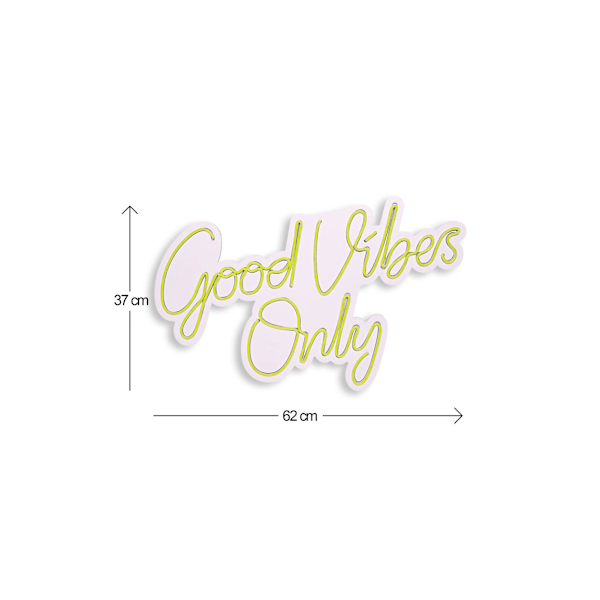Dekorativ plast LED-belysning Good Vibes Only 2 - Gul