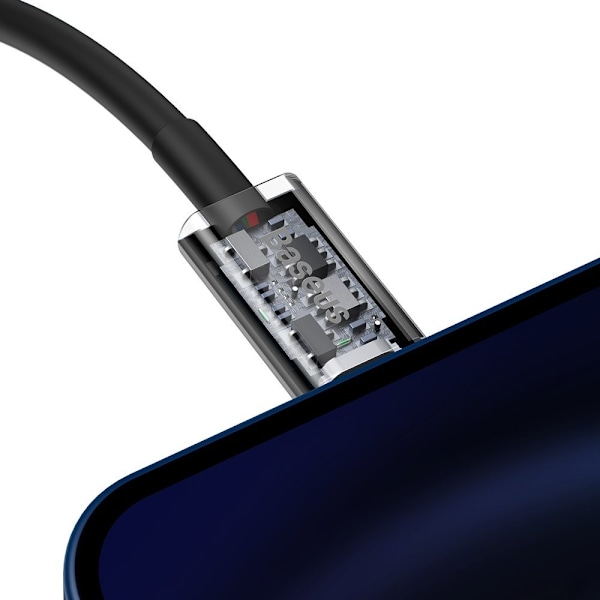 Ylivoimainen USB-C Iphone Lightning -kaapeli nopeaan lataukseen 20 W 1m musta