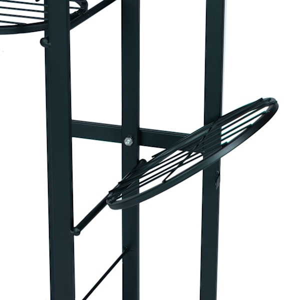 Moderni metallinen kukkateline 6 tasoa musta