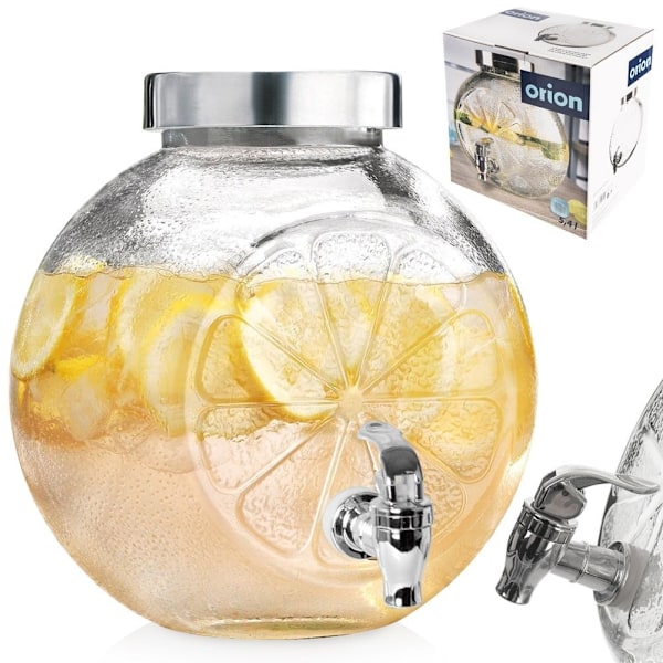 Drikkevarebeholder med vandhane - citronformet servering