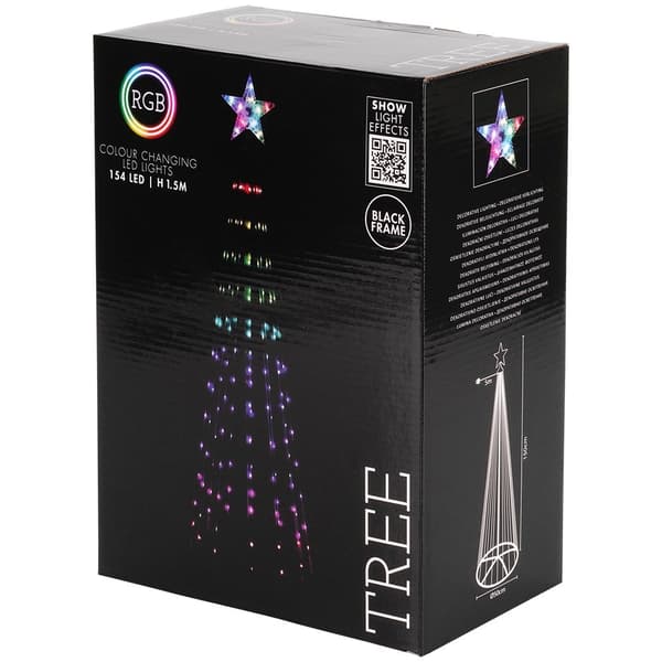 Juletræ, 154 LED, 150 cm