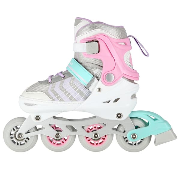 4-i-1 inline- og skøjter, pink, størrelse M (34-38)
