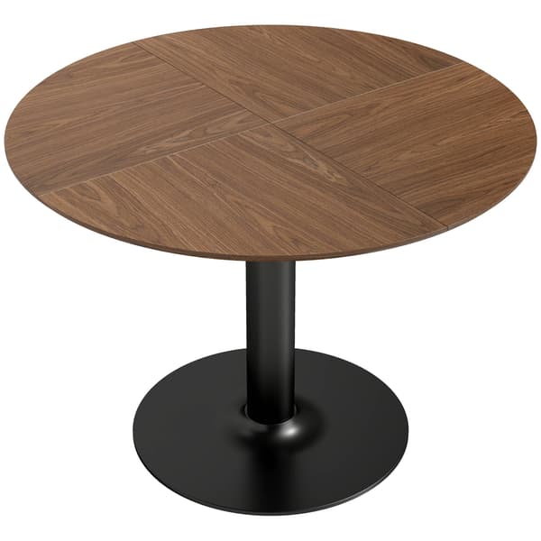 Pyöreä ruokapöytä, 110 cm, MDF ja teräs, 6 hengelle