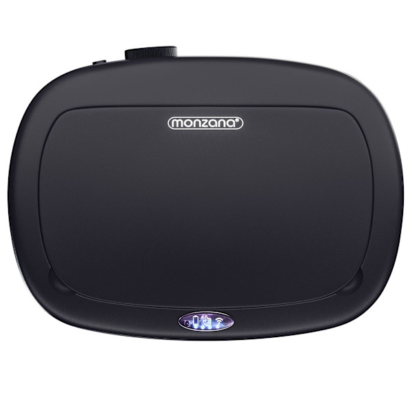 Sensor affaldsbeholder rustfrit stål sort 50L