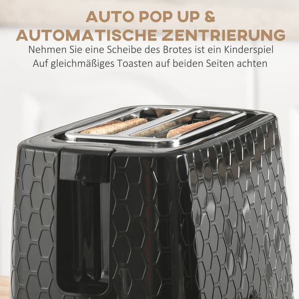 Vattenkokare och brödrost, 1,7 l, multiläge, LED-display