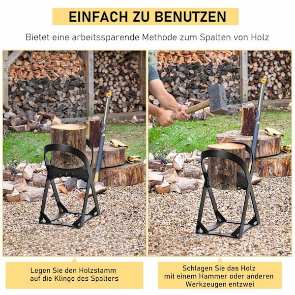 Manuaalinen Puunhalkaisukone Hiiliteräkselle Kotimatkailulle Outdoor Quick-Halkaisukone
