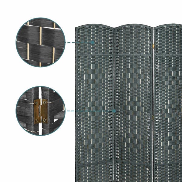 4-panels rumdeler, foldbar skærm