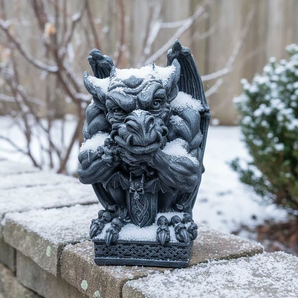 Gargoyle-puutarhakoriste, säänkestävä polyresiini