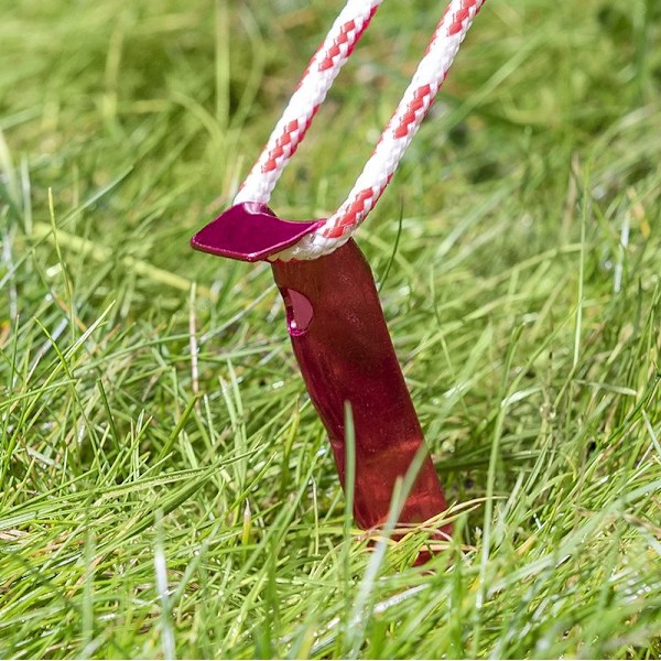 Tältpinne 18,5cm aluminium ribbad 6 stycken i polybag
