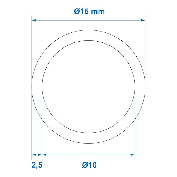 Juomavesiletku punainen 5,00M / 10x15mm