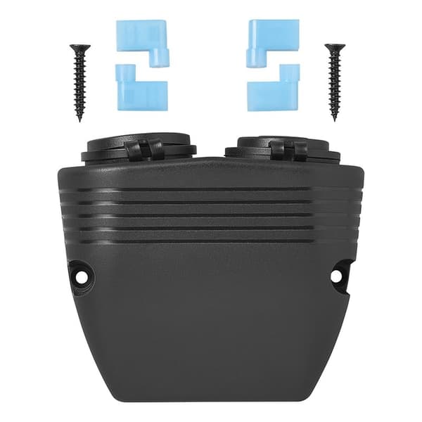 12V overflademonteringssæt: stikkontakt + dobbelt USB-C oplader