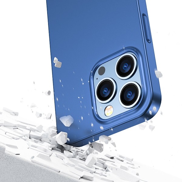 Cover til iPhone 13 Pro, bag- og frontcover + hærdet glas, blå