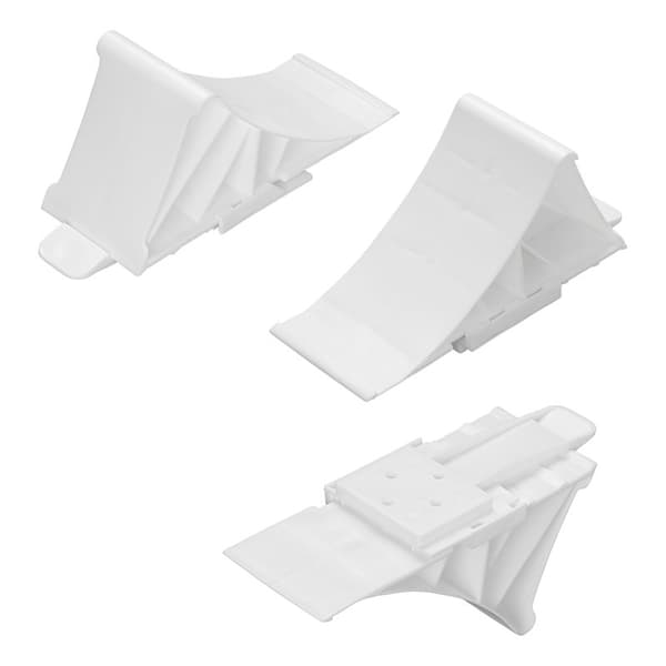 Hjulkloss plast vit inkl. hållare platt