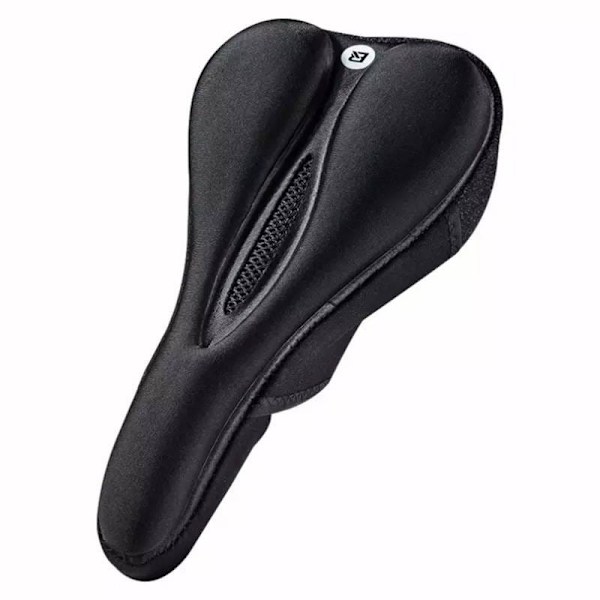 Gel cykelsadelöverdrag med memory foam, storlek L - svart