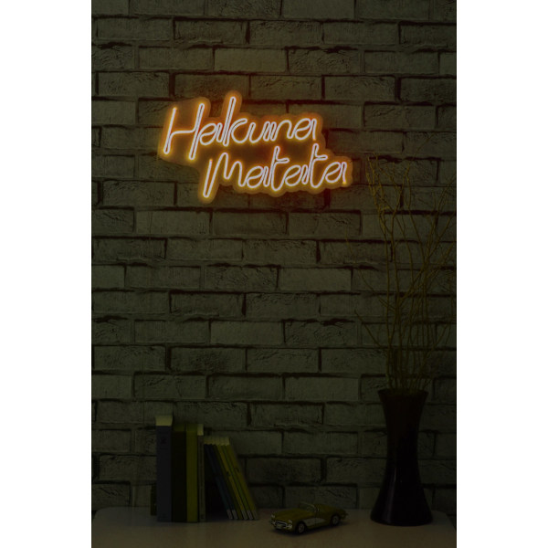 Dekorativ Plast Led Belysning Hakuna Matata - Gul