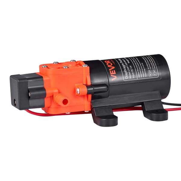 12V membranvandtrykpumpe, 1,2 GPM, 80 PSI