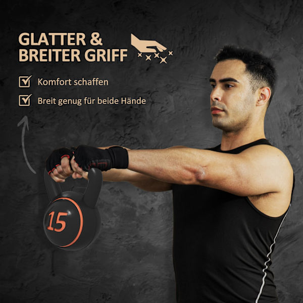 Kettlebell, 2,2 Kg, 4,5 Kg, 6,8 Kg Kettlebell, Set Med 3 Bollvikter För Gymnastik, Styrketräning, Svart