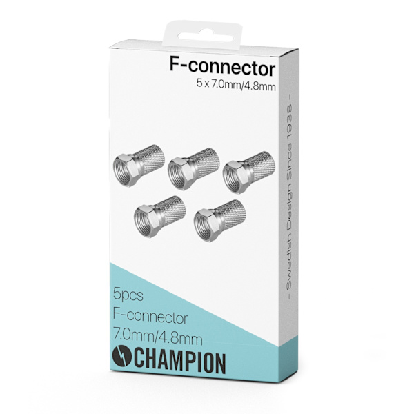 F-Connector 7.0 / 4.8m 5 kpl