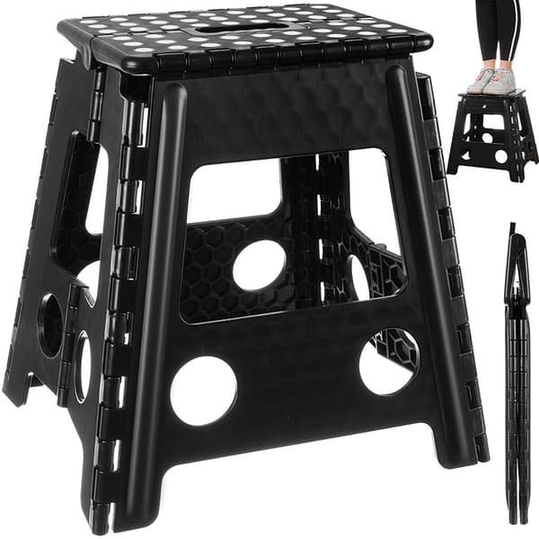 Foldetaburet sort og hvid 39cm