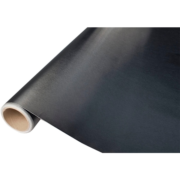 Folierulle metallic børstet sort 1,52x30m