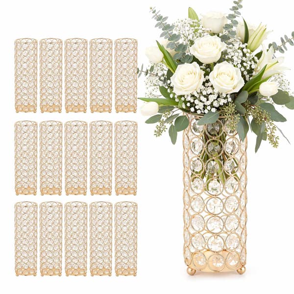 Bröllopsvasset, 16-pack, 26 cm kristallguld
