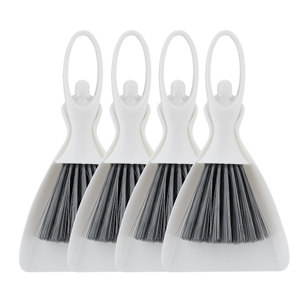 Mini sopskyffel & borstsats, 4-pack, kompakt design