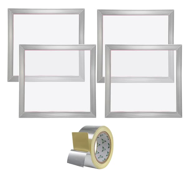 Screentrycksramar, aluminium 20x20 tum, 110 mesh, 4-pack