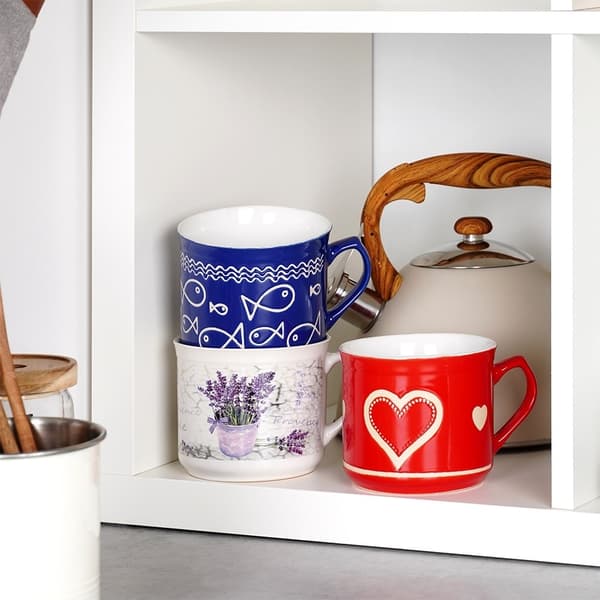 Stort keramikkrus med hank til kaffe og te