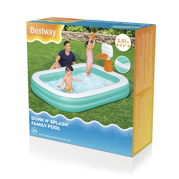 Familjepool Dunk n Splash 251 x 168 x 102cm