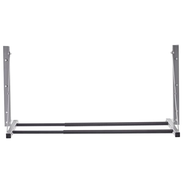 Väggmonterad hopfällbar däckhållare, 4 däck, justerbar 86–122 cm