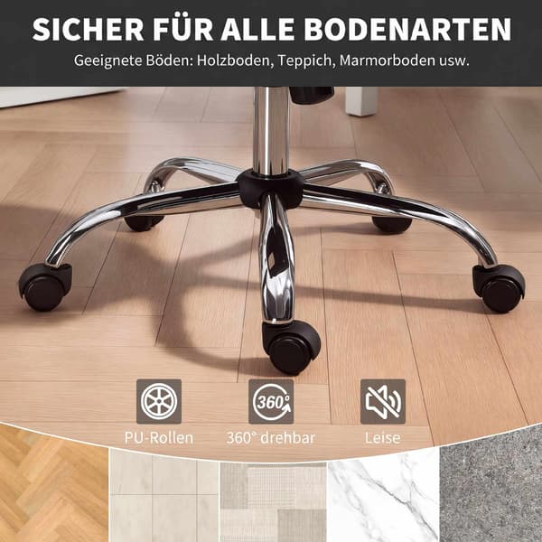 Ergonomisk grå kontorsstol med vrid- och gungfunktion