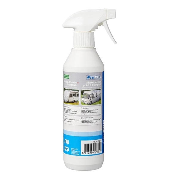 Käyttövalmis shampoo 500 ml matkailuvaunuihin ja matkailuautoihin