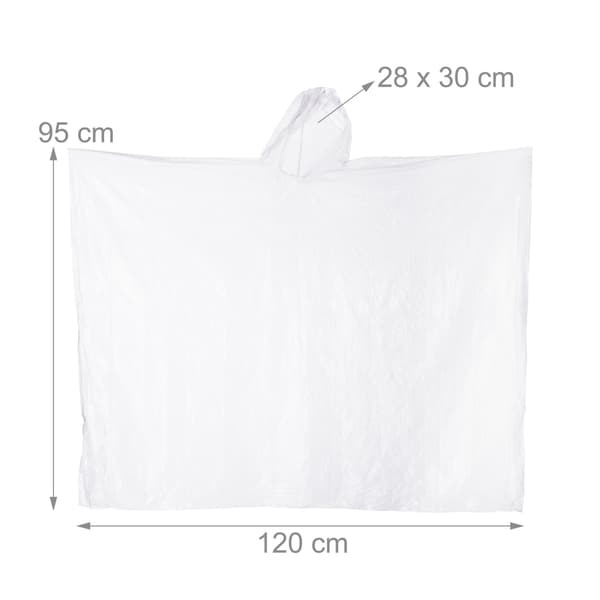 Engangs poncho sæt med 10 stk
