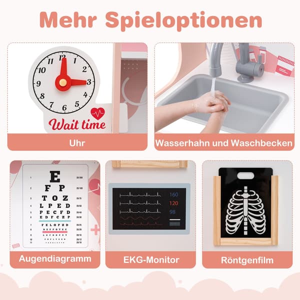Trælægelegsæt med 24 dele til medicinsk tilbehør