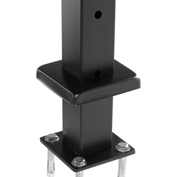 4-pack 91 cm svarta rostfria kabelräckesstolpar, 10 hål