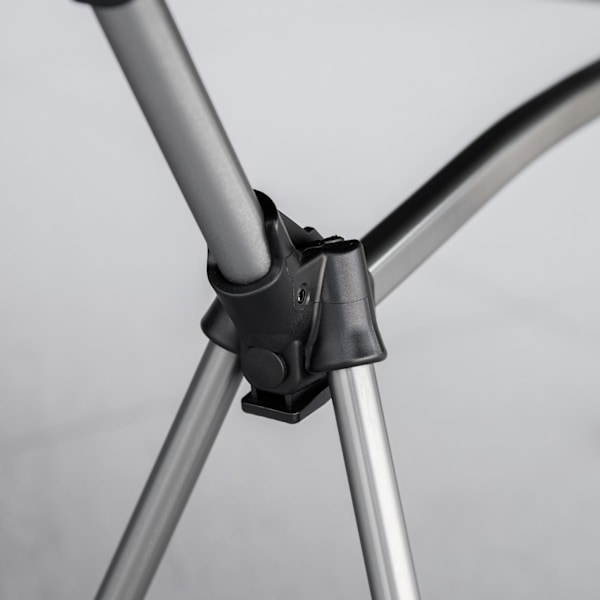 Campingseng, Foldbar Feltseng I Aluminium Med Bæretaske, Højdejusterbar, Sort, 190X65X38Cm, Op Til 150 Kg
