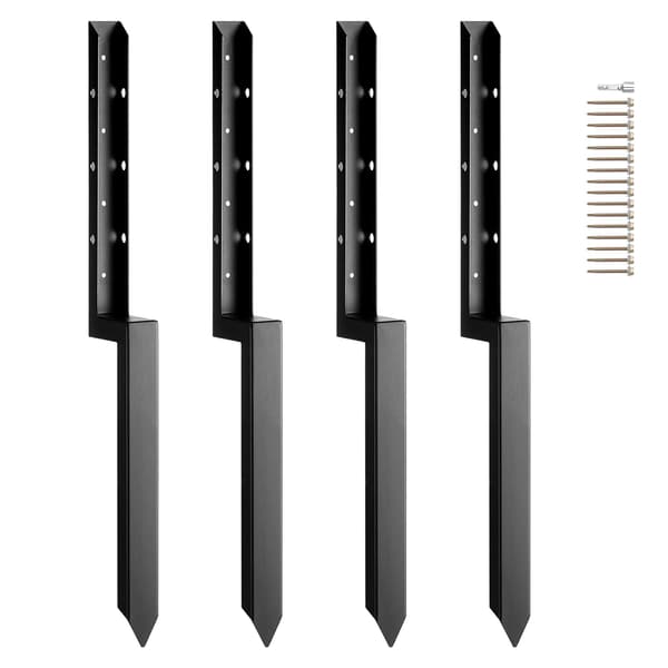 Reparationssats för staketstolpankare, 4-pack 2x2 stålspikar