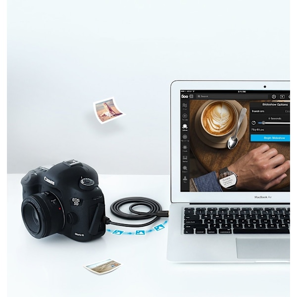 USB - mini USB kabel 480Mbps 1m sort