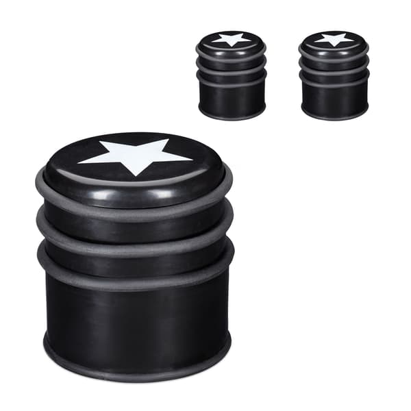 set om 3 dörrstopp med stjärnmotiv